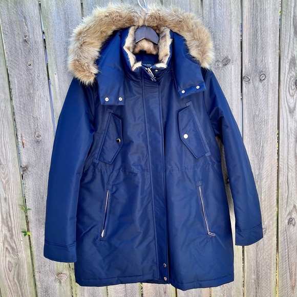 Marc New York Jackets & Blazers - *Marc New York | Navy Faux Fur Trimmed Parka with Detachable Hood Size XL